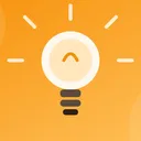 Ilustração de uma lâmpada acesa sobre fundo amarelo, representando energia elétrica